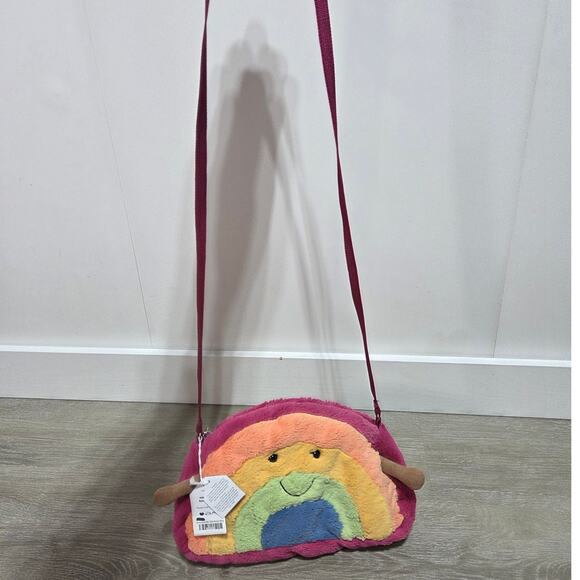 Jellycat Amuseables Rainbow Plush Crossbody Purse NWT - Picture 10 of 11